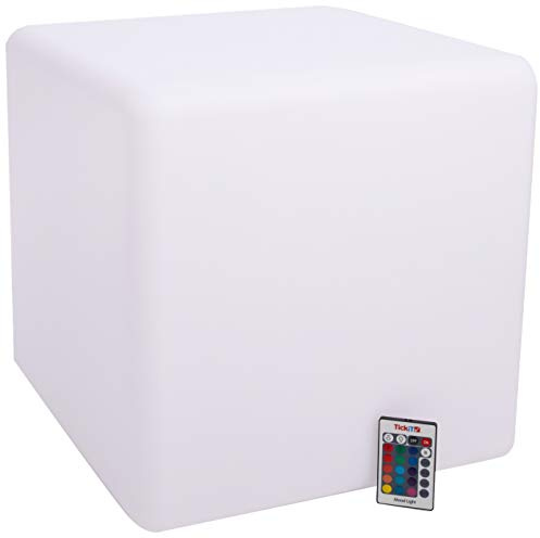 tickit Sensory Mood Light Cube – Colour Changing LED Seat and Night Light for Sensory Play, Autism, Calming Spaces and Bedrooms – Rechargeable & Water Resistant