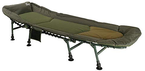 Sedia da letto Lux® XL, lettino da pesca a 8 gambe, lettino da pesca alla carpa, lettino da giardino a 8 gambe reclinabile, dimensioni (L/P/A): 210 x 80 x 33 cm