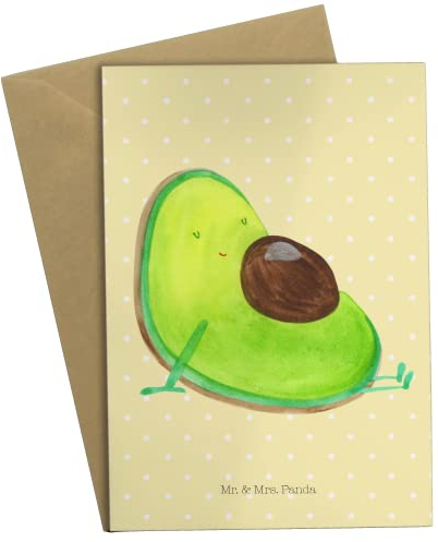 Mr. & Mrs. Panda Grußkarte Avocado Schwangerschaft - Geschenk, dankeskarten, osterkarten, Baby, Schwanger, Babyparty, Liebe, Babyshower, einladungskarten, weihnachtskarten, glückwunschkarten