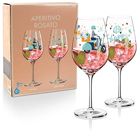 Ritzenhoff Aperitivo Rosato Lot de 2 verres à vin et verres à apéritif