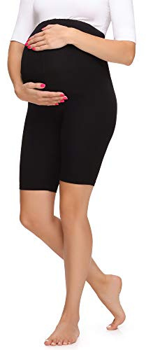 Merry Style Leggings Premaman Corti Donna MS10-299 (Nero, XL)