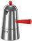 ILSA Pop Carmencita, Cafetera de aluminio, mango rojo, 3 tazas