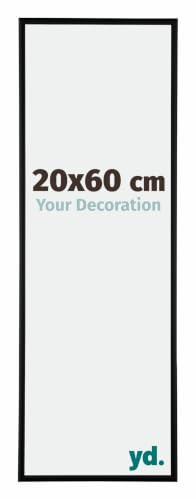 yd. Bilderrahmen 20x60 cm Schwarz Matt - Aluminium Rahmen Kent
