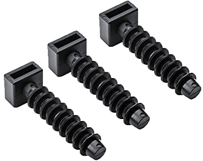 Black Cable Tie Masonry Screw Mounts, Up to 9mm Cable Ties,Fixing Plugs (50, 37.5mm x 8.0mm)