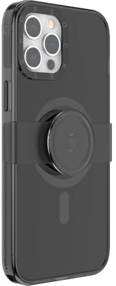 PopSockets: PopCase MagSafe Hülle für iPhone 12 / 12 Pro mit Abnehmbarem PopGrip Slide Sockel und Griff mit Austauschbarem Top - Black