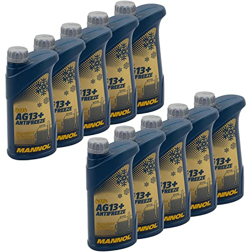 Kühlerfrostschutz Konzentrat MANNOL AG13+ Advanced -40°C 10 X 1 Liter gelb
