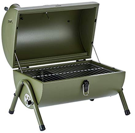 ADITAM KANBUN Tragbarer Grill für den Außenbereich, Holzkohlegrill, mit Deckel, Thermometer, Ofen, Camping, Picknick Double The Comfort