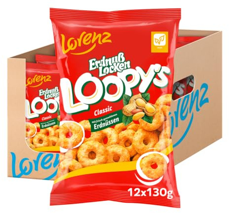 LORENZ | ErdnußLocken Loopys | 12 x 130 g | vegan