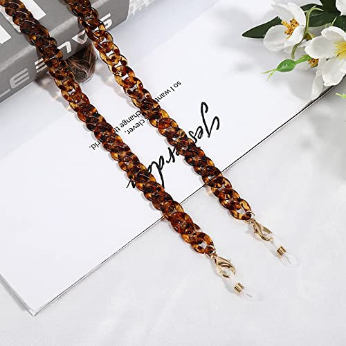 Brillenkette Acryl Leopard Sonnenbrille Kette Ketten Damen Herren Lesebrille Hängebrille Kette Brillenband B7