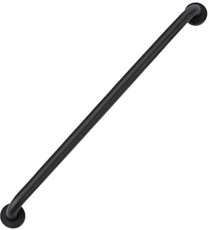supregear Barras de sujeción para pared, Mango de ducha para ancianos, Diámetro 2,5 cm Acero inoxidable 201 Barandilla de seguridad, Soporte para inodoro y bañera de montaje mural, Negro, 70 cm