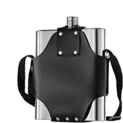 COmaam Flaschen mit Trichter, 316 Edelstahlflaschen for Spirituosen for Männer, 1,25 l, tragbare Reise-Camping-Bar-Werkzeuge