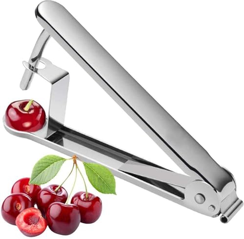 Snocciolatore per ciliegie, in acciaio inox, per rimuovere semi di ciliegie, portatile, snocciolatore per olive, snocciolatore per cucina, ciliegia, biancospino, rosso, dattero giuggiola