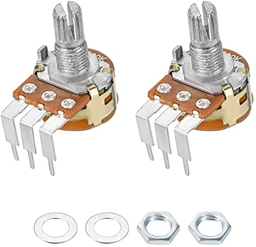 XYWHPGV WH148 Potentiometer mit Schalter 500K Ohm Variable Widerstände Single Turn Rotary Carbon Film Taper 2pcs(5a09f 839f7 34950 4dba9 639de b81da