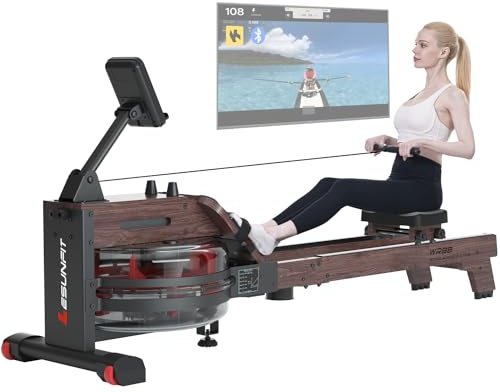 LESUNFIT rudergerät für zuhause, Wasser Rudergerät