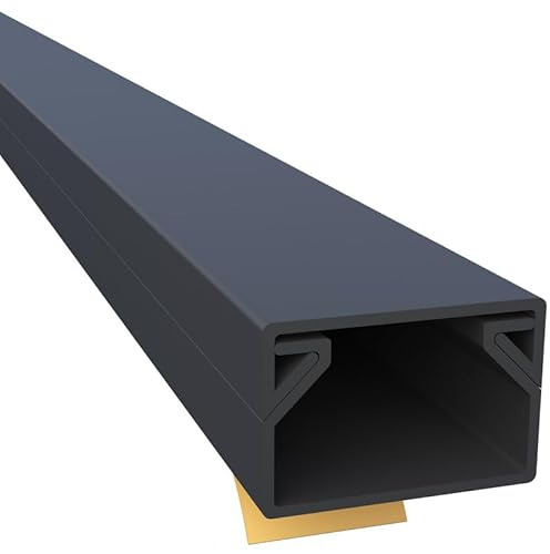 CILSON WDK1510SS 1700060 Kabelkanal Selbstklebend 15x10mm 2m, Schwarz - 2 Stück 1 m / 1000 mm, Kompakte Kabelorganisation, Sichere Selbstklebebefestigung