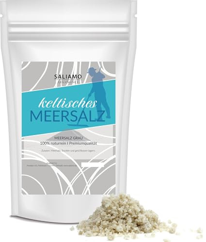 Saliamo | 5000g graues Keltisches Meersalz | handgeschöpft | Meersalz grau aus Frankreich | unraffiniert & ohne künstliche Zusätze | grobes Salz
