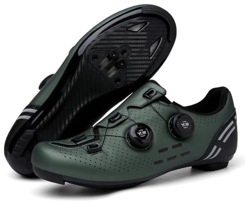 ForceRoute Rennradschuhe Herren,Radsportschuhe,Fahrrad Spin MTB Schuhe,Mountainbike Schuhe,Fahrradschuhe Herren Damen,Atmungsaktives Obermaterial,strapazierfähige Sohle,doppelte Drehschnalle.