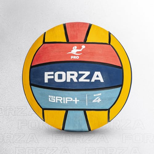 FORZA Wasserball Pro Match Ball | Professioneller, von der FINA zugelassener Wettkampf-Wasserball mit Premium Grip+-Technologie – mehrere Größen