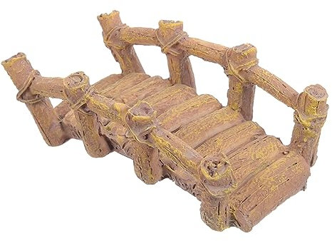 KICHOUSE Miniatur Gartenbrücke aus Harz für Mikrolandschaften und Tischdekoration Langlebige Brückenform für Garten und Heim