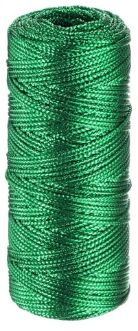 sourcing map 328 Feet/109 Yards Metallic Cord Green Twine 1.5mm Thread String for Crafts Gift Wrapping Christmas Decoration Hanging Tag