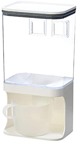 Swiixxer Wall-Mounted Dry Food Dispenser, Cereal Dispenser,Storage Cereal Container, for Cereal,Rice Kitchen Storage Containers C