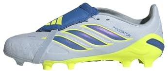 adidas Unisex niños Predator League Fold-Over Tongue Firm Ground Football Boots Kids, Crystal Sky/Ray Blue/Team Solar Yellow 2, 38 EU