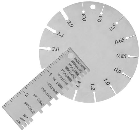 Ciieeo 2pcs Wire Gauge Template Metal Thickness Gauge Tool for Welding Welding Gauge