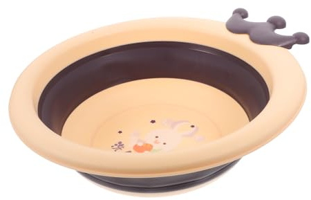 KOCKSHION Faltbares Waschbecken für Neugeborene Tragbares Babywaschbecken Freiem Material für Küche und Camping Leicht und Platzsparend Cartoon Design für Kinder