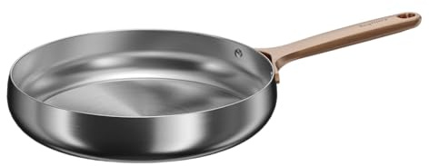 Berghoff Home Edelstahl Pfanne 28cm – ohne PFAS – Universalpfanne für alle Herdarten – Pfanne Induktion geeignet – große Bratpfanne Rose Gold - frying pan