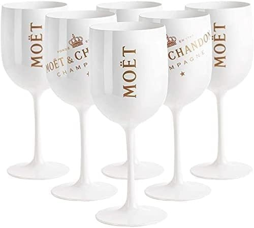 JiaWell Champagner Becher,Champagnerglas für Kunststoff Ice Imperial Champagner Becher，0.48L Wine Party Champagner Gläser(8 Stück/(1er Pack))(8 Stück/(1er Pack))