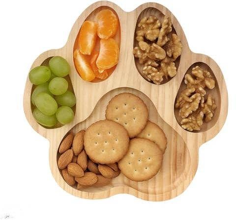 VinBee Snack Board - 29cm Charcuterie Board for Dinner Parties Ideal For Chips, Dip, Veggie Sticks, Fruit and Cheese - Acacia Wood Serving Board Easy to Clean - Tray for Dinner Events and Any Party