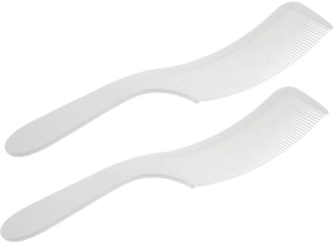 OATIPHO 2 Stück Professionelle Friseurkämme aus Robustem Kunststoff Ergonomisch Geformt Feine Zinken Weiß Haarschneidekämme für Friseursalon Barbershop und Heimgebrauch