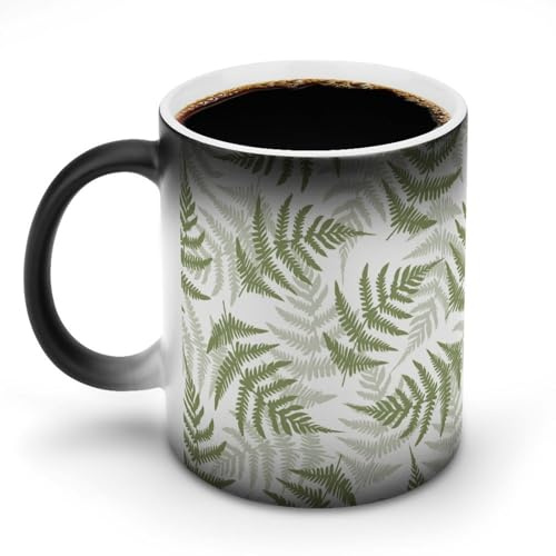 KWQDOZF Lustige Kaffeetasse mit neuseeländischem Maori-Farn, lustige Farbwechsel-Teetasse für Männer und Frauen zum Geburtstag