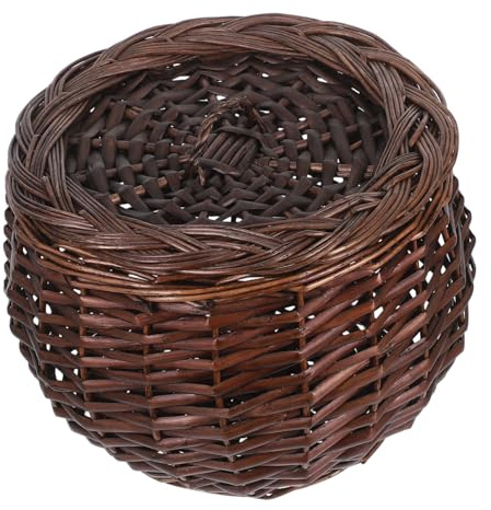 Hohopeti Cestino Portaoggetti In Vimini Contenitore Portauova Cestino Con Contenitore Decorativo