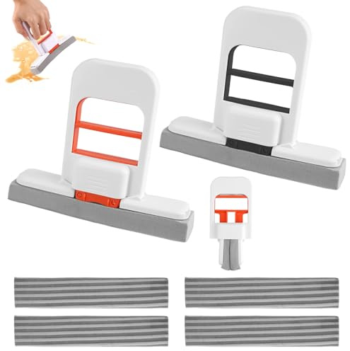 2 Mini Foldable Desktop Mop, Vadrouille Auto-Serrante pour Voiture,Fenêtre | Mini SerpillèRes De Bureau Pliables Humide et Sec,Nettoyage Cuisine Table à Thé Handheld Foldable Water Absorbing Mop