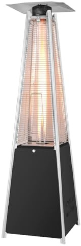 Stufa Fungo a Gas Riscaldatore Esterno a Fiamma 13 kW vano per bombola 15 kg Piramidale Piramidale Patio Heater, Giardino, Terrazzo, Bar