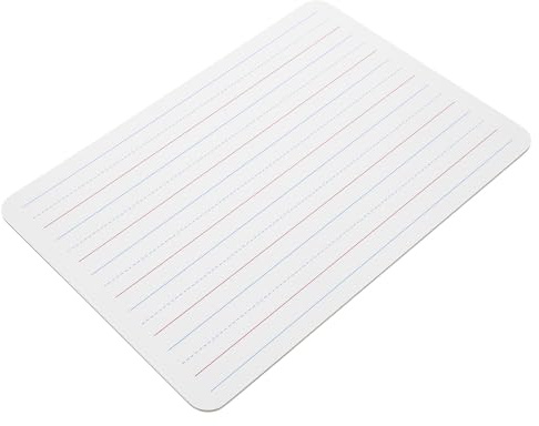 SECFOU Tableau Blanc Effaçable à Sec Double Face A4 avec 4 Lignes et 3 Espaces Petit Tableau Portable Ligné pour Apprentissage de L'Écriture Anglaise Léger et Compact pour Garçon et