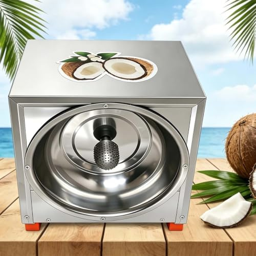 Grattugia Elettrica Professionale Per Cocco, 300 W, 50-60 Pezzi/Ora O 50 Kg/Ora, Punta Ovale, Alta Resa, Acciaio Inossidabile, Per Panetteria