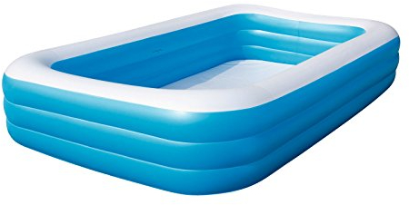 Family-Pool blau/weiß