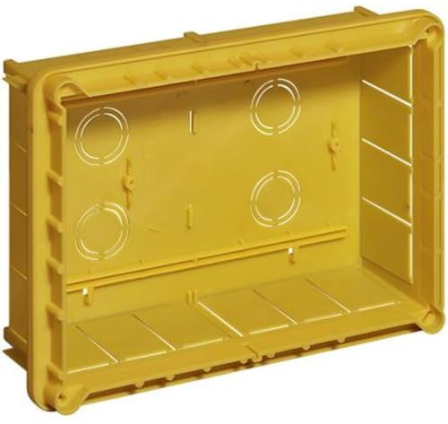 Bticino 16206 Scatola di Derivazione da Incasso Predisposta per Suddivisione in 2 Scomparti, Giallo