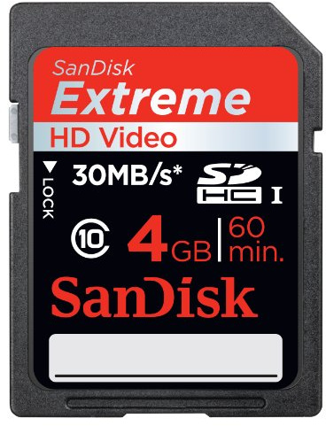 SanDisk - SDSDX-004G-X46 - Carte Mémoire SDHC HD Video - Extreme - Classe 6 - 20 Mo/sec - 4 Go