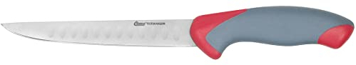 Clauss T-18416 Bonded Slicing Knife, Titanium, Grey/Red, 6.5-Inch