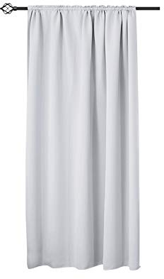 WOLTU Cortinas Opacas 1 Pieza Cortina Gruesa Térmicas Aislantes Moderno Decoración Ventanas para Dormotorio Habitacion Sala Salon 135x175 cm Blanco