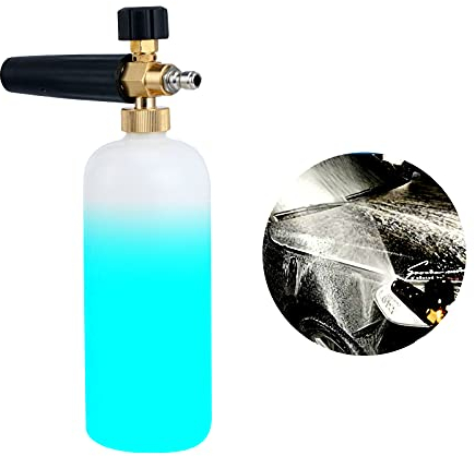 FreeTec 1L Neve Schiuma Lance Auto Foam Pistola professionale Adjustable Car Wash lancia schiuma Generatore idropulitrice per il lavaggio auto pulizia Attrezzi Rondella