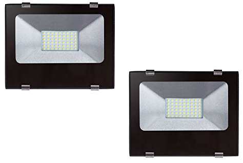 NuLoXx 2er Pack LED Strahler ultra flach 50W/740 4000K neutralweiß 3750LM, 120° Abstrahlwinkel Schutzartklasse IP65, AC 220-240V