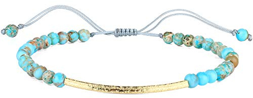 KELITCH Damen Strang Armbänder Handgemachte Freundschaft Armband für Damen Herren - Blau 05C