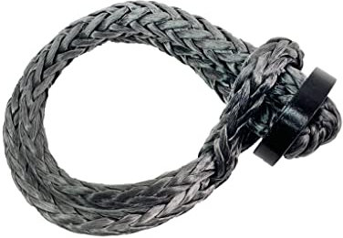 Overland Vehicle Systems Manille souple de 1,6 cm 20,2 kg avec collier – 55,9 cm – Sac de rangement en nylon balistique 600 deniers – Corde en fibre synthétique Dyneema avec collier – pour