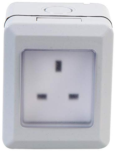 Pro Elec PEL00886 1-Gang Weatherproof mains Socket, IP55