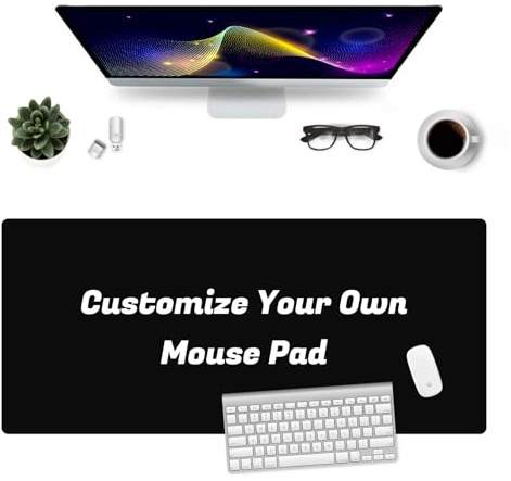 Custom Gaming Mousemat Personalised Large Size Desk Pad - Non-Slip Rubber Mouse Pad - Water Resistant Surface Personalised Photo Mouse Mat - 900 x 400mm