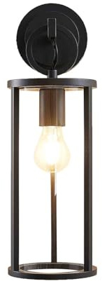 Lucande Outdoor Wall Light Emmeline dimmable (Modern) in Black Made of Aluminium (1 Light Source, E27) from wall lamp for Exterior/Interior Walls House Terrace und Balcony